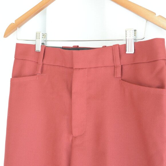 NWT Banana Republic Red Wool High Rise Straight Leg Trousers Sz 4 - Picture 6 of 9